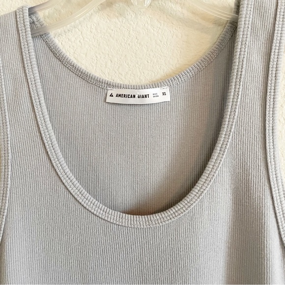 American Giant Grey Ribbed Tank Size XS Cotton Spandex - Picture 6 of 11